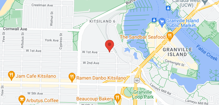 map of 415 1630 W 1ST AVENUE